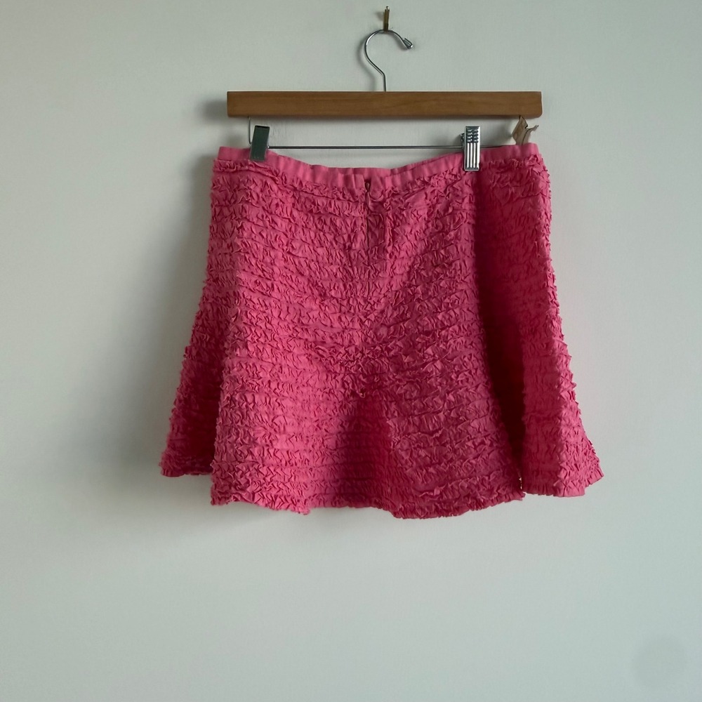 Vintage Y2K BCBG Ruffled Pink Mini Skirt Size 6 - Picture 5 of 10